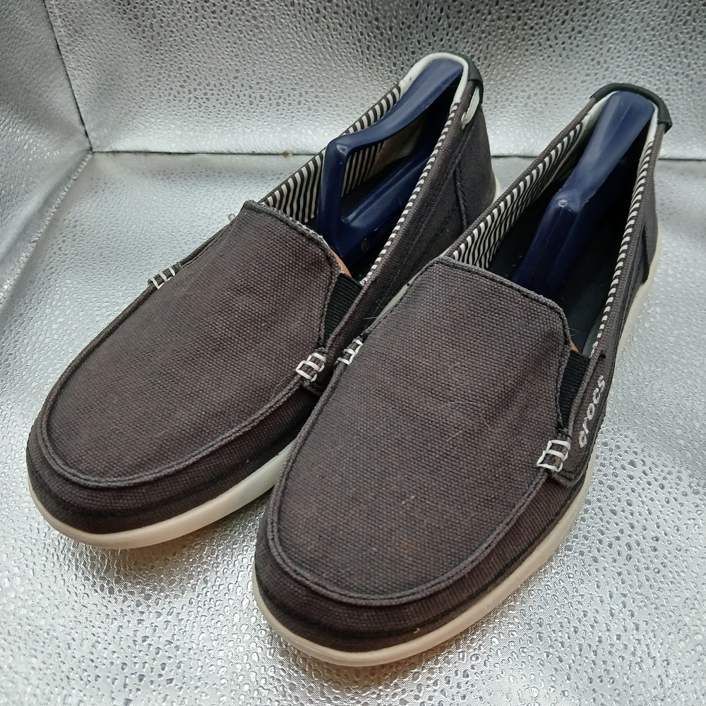 CROCS Navy Blue Flats Classic Loafers Womens Size 9 - Picture 3 of 9